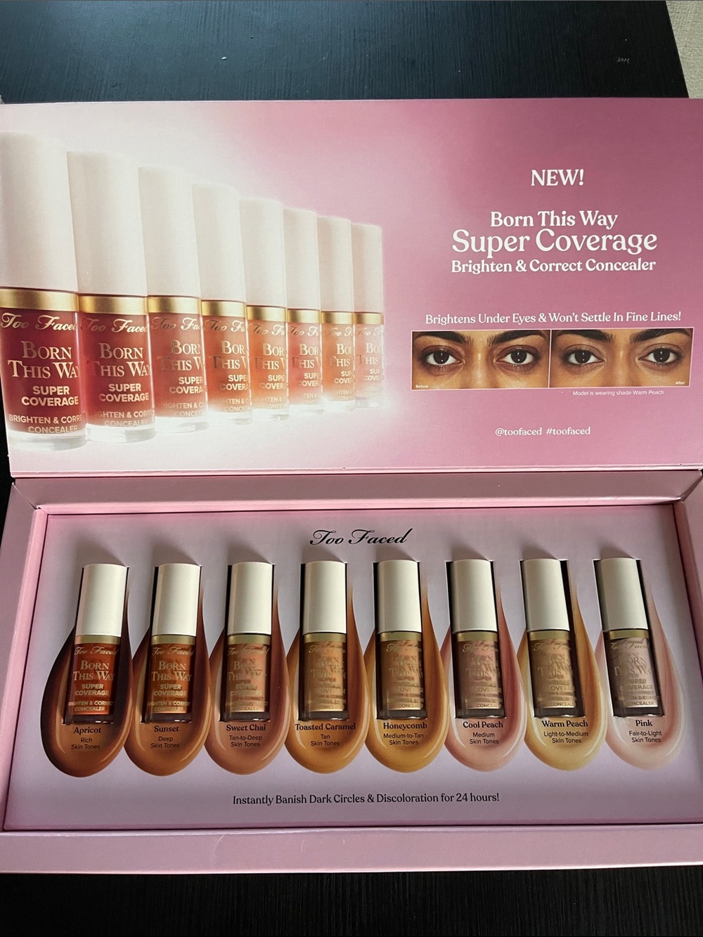 too faced born this way super coverage brighten & correct concealer set of 8 PR